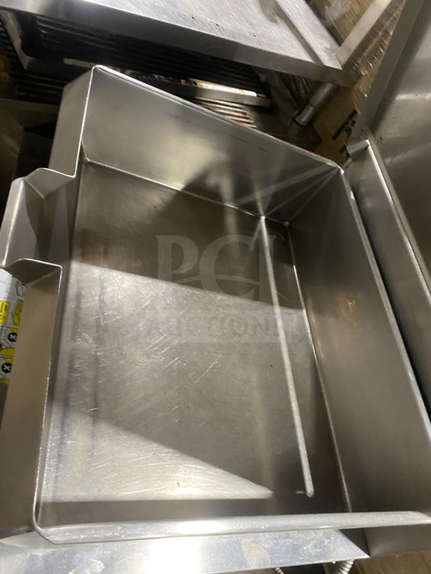 Cleveland stainless steel gas-powered ultra tilt skillet in good condition, on legs, ideal for commercial use.