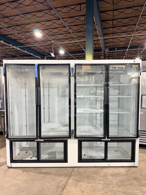 Cool Tech CUST96PGR 4-door reach-in cooler, model CUST96PGR, serial 21517, 120V, 1-phase, remote compressor, good condition.