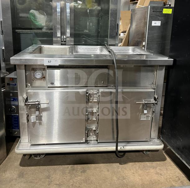 Carter Hoffmann CC345 commercial heating cabinet, stainless steel, on casters, model CC345, SN 367840-052003, 208V.