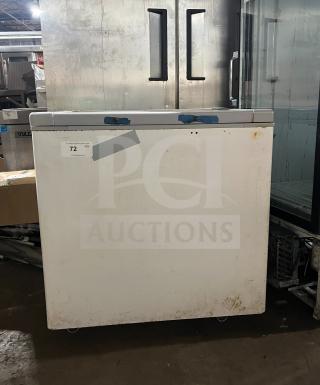 Nordon SDS-250 ice cream dipping cabinet/chest freezer, 115V, 60HZ, used condition with visible wear, auction tag 72.