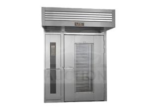 BRAND NEW LBC LRO-2G6-N-70 commercial natural gas rack oven, visible control panel, minor scratches, ideal for high-volume baking.