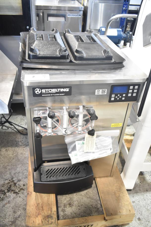2025 Stoelting F131-38I2-SAMS soft serve machine, 2 flavors with twist, stainless steel, excellent condition, digital controls.