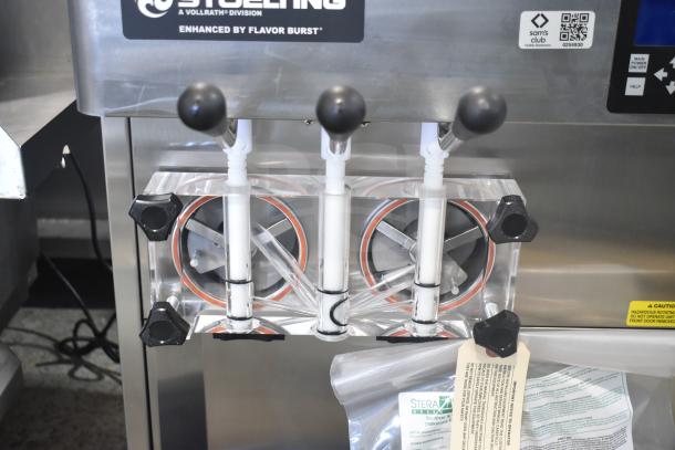 2025 Stoelting F131-38I2-SAMS soft serve machine, dual flavor with twist, stainless steel, commercial use, visible labels.