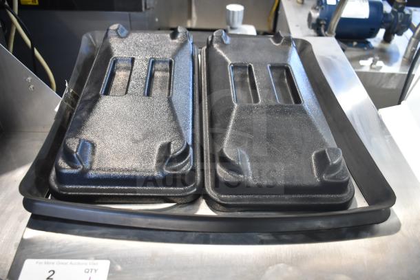 2025 Stoelting F131-38I2-SAMS 2-flavor soft serve machine, countertop model. Black covers, commercial use, good condition.