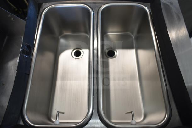 2025 Stoelting F131-38I2-SAMS countertop ice cream machine, shows dual stainless steel flavor bins in excellent condition.