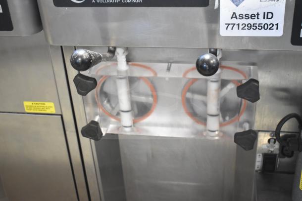 Stoelting F131-38I2-SAMS Soft Serve Ice Cream Machine, 2 flavors with twist, drink mixer, 208/240V, Asset ID visible.