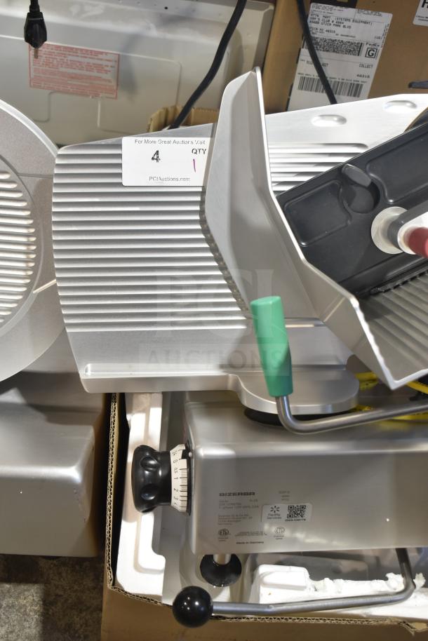 2025 Bizerba GSP H Commercial Meat Slicer, 120V, 1 Phase, excellent condition, features adjustable slicing thickness.