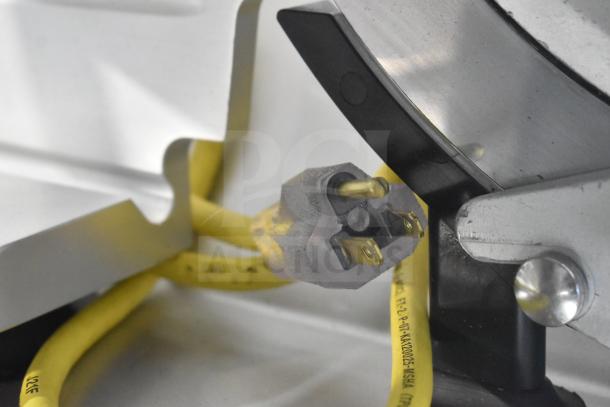 2025 Bizerba GSP H Commercial Meat Slicer plug and cord. 120 Volts, 1 Phase, showing connection details.