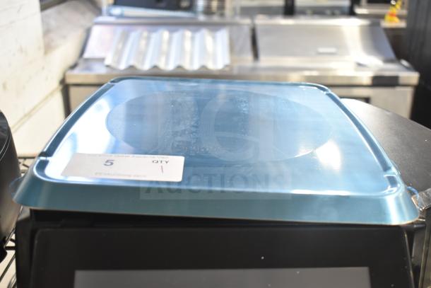 Hobart HTi-7LH4W commercial scale; stainless steel, tested working. Tag reads "5 QTY 1 pcauctions.com".