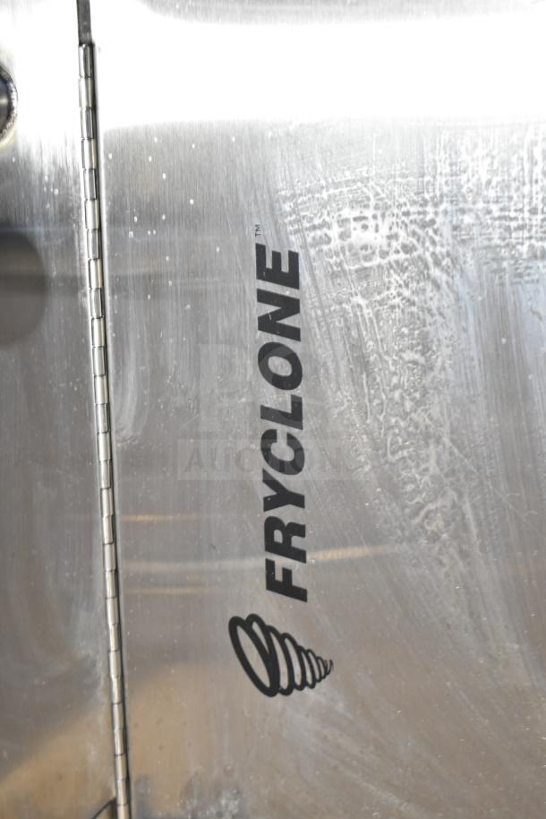 BRAND NEW Fryclone 259OFM55 55 lb. Fryer Oil Filter Machine, stainless steel, minor scratches and dents visible, logo shown.