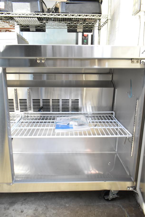 Avantco 178SSUC60FHC commercial work top freezer, brand new, scratch and dent, missing doors, 115V, 1 phase.
