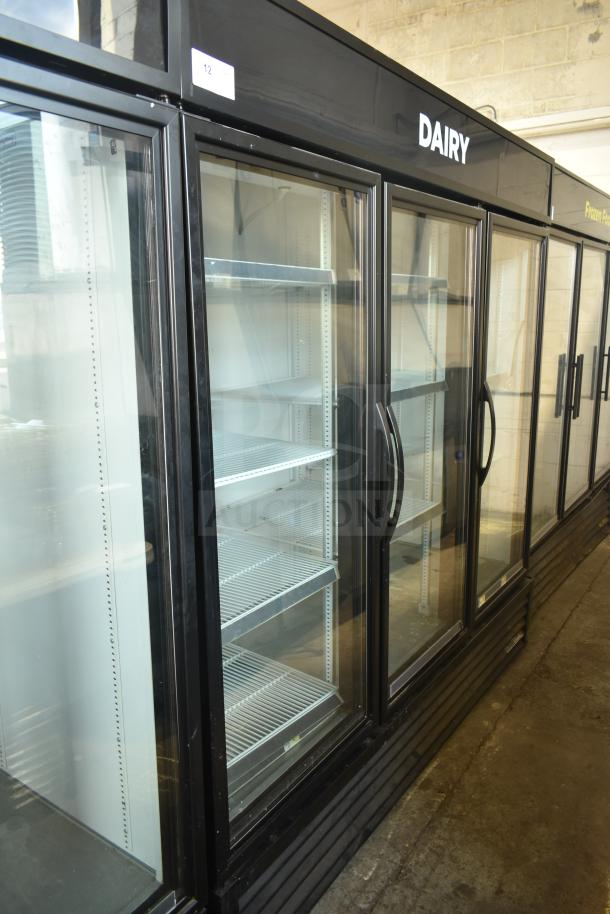 2017 True GDM-72-LD 3 door commercial cooler, glass fronts, adjustable shelves, 115/208-230V, good condition.