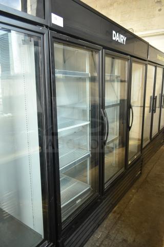 2017 True GDM-72-LD 3 door commercial cooler, glass fronts, adjustable shelves, 115/208-230V, good condition.