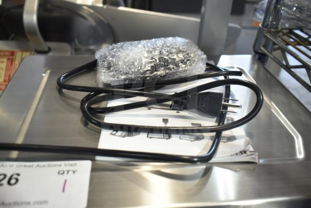 BRAND NEW SCRATCH AND DENT AvaWeigh 334PCSP30T scale with tower, plug and manual visible. Legal for Trade, 30 lb capacity.