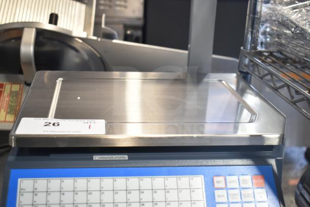 BRAND NEW AvaWeigh 334PCSP30T 30 lb capacity scale with thermal label printing, scratch and dent, legal for trade, tower model.