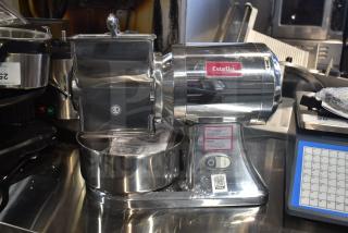 Brand new Estella 348CG112NB electric cheese grater, 3.3 lb/min, 110V, 1 Phase. Minor scratches visible.