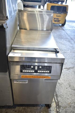 2016 Frymaster FBCR18CSE commercial pasta cooker, 90,000 BTU, stainless steel, floor style, clear control panel.