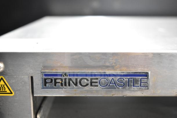 Prince Castle DHB32F-DD Commercial Holding Bin, stainless steel, 120 Volts, 1 Phase, branding visible, slight wear.