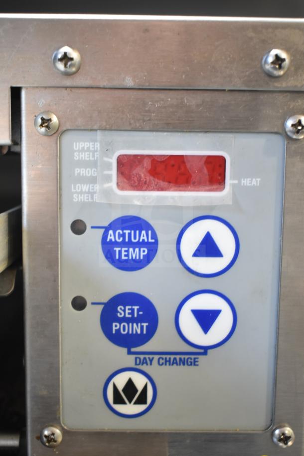 Prince Castle DHB32F-DD Countertop Holding Bin control panel, features adjustable temp settings. 120V, 1 Phase.