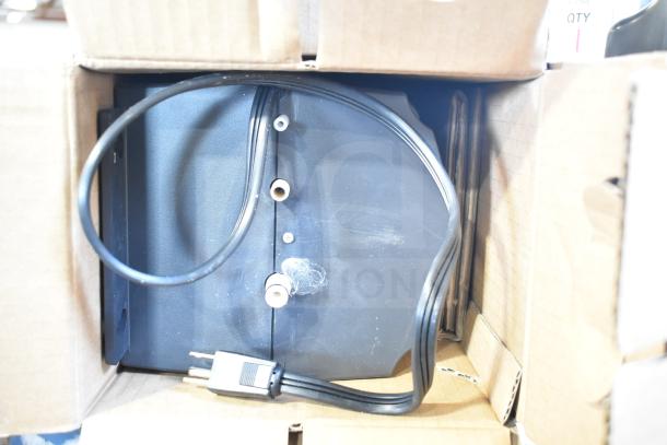 BRAND NEW Insinkerator HWT-00 Instant Hot Water Tank, slight scratches and dents, black finish, visible cord and mounting holes.