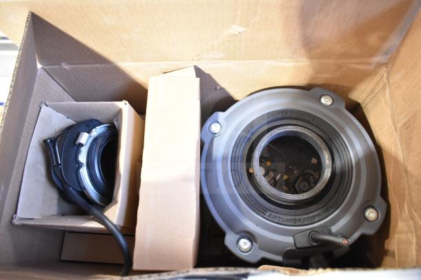 Brand new, scratch and dent Insinkerator Cover Control Plus 3 garbage disposal in box, 120V, 1 phase, with components.