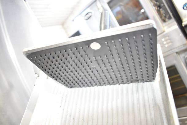 Bizerba Commercial Countertop Meat Slicer, 120 Volts, 1 Phase, metal construction, visibly good condition.