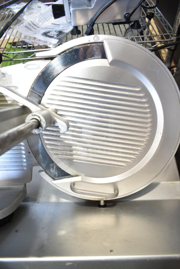 Bizerba SE 12 D commercial meat slicer, countertop model in used condition. Features 120 volts, 1 phase design.