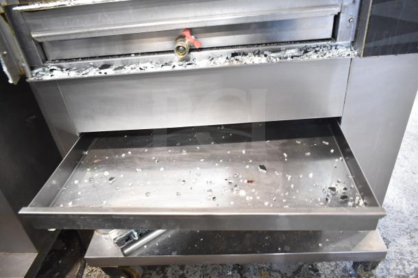 Fri-jado TDR7-P rotisserie oven on casters, featuring broken glass tray, stainless steel, 208V, 3-phase, commercial use.