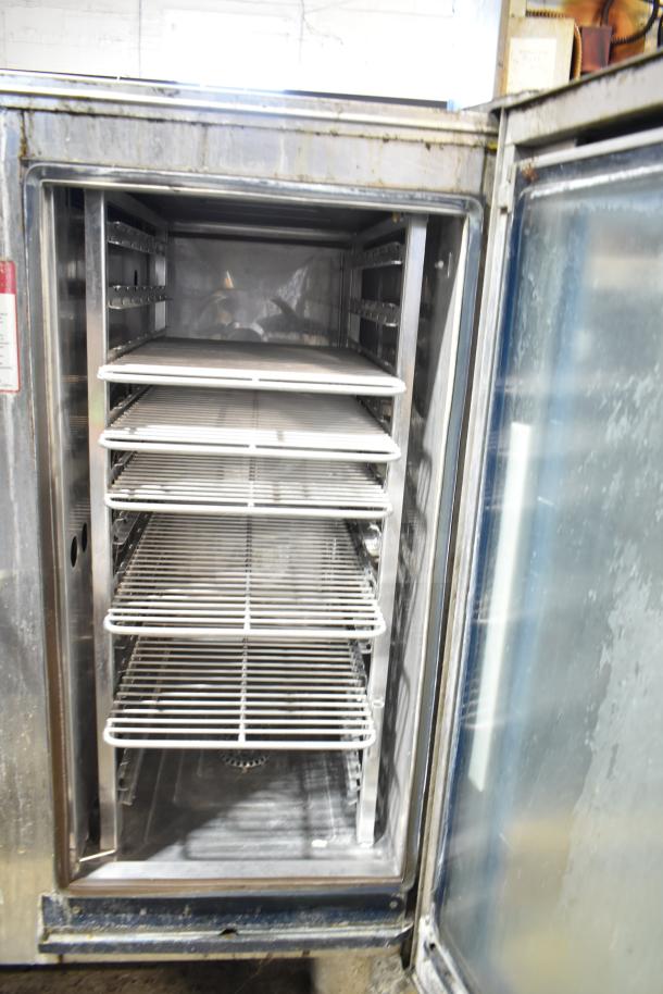 2018 Alto Shaam CTP10-10EVH stainless steel combi oven, electric, 208/240V, 3 phase, clean interior with racks.