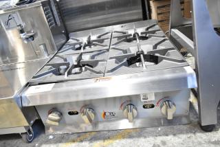 BRAND NEW 2025 Cooking Performance Group 4 Burner Natural Gas Range, Model 351RCPG24NL, 88,000 BTU, with minor scratches.