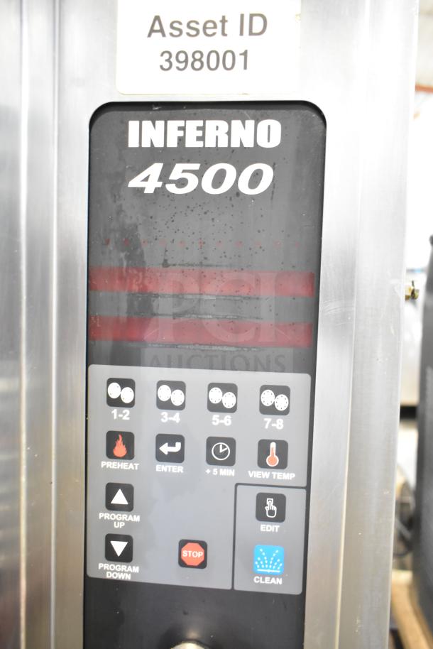 Hardt Inferno 4500 commercial rotisserie oven with control panel, 40 bird capacity, natural gas, 95,000-101,000 BTU.