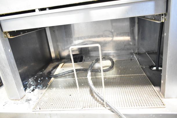 Fri-jado TDR7-P rotisserie oven interior view, showing wire rack and cables. Electric, 208V, 3-phase. Used condition.