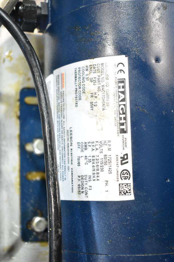 2021 Frontline 47SS Commercial Grease Caddy; model 47SS, on commercial casters. Detailed label with specifications visible.