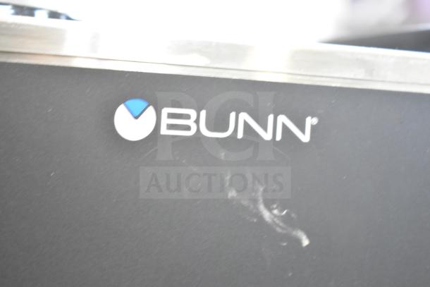 2024 Bunn VPR Commercial 2 Burner Coffee Machine, 120V, 1 Phase, close-up of brand logo.