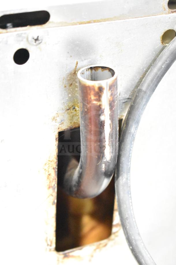 Cadco Unox XAF003 convection oven, metal exterior, electric, 120V, used condition, visible discoloration and wear.