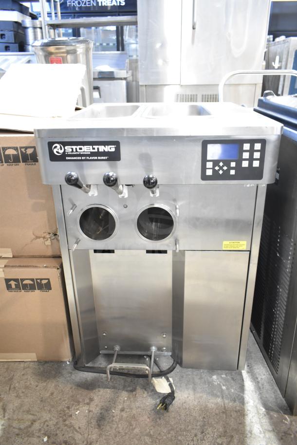 2025 Stoelting F131-38I2 stainless steel commercial ice cream machine, countertop model, 2 flavors with twist, 208-240V, 1 phase.