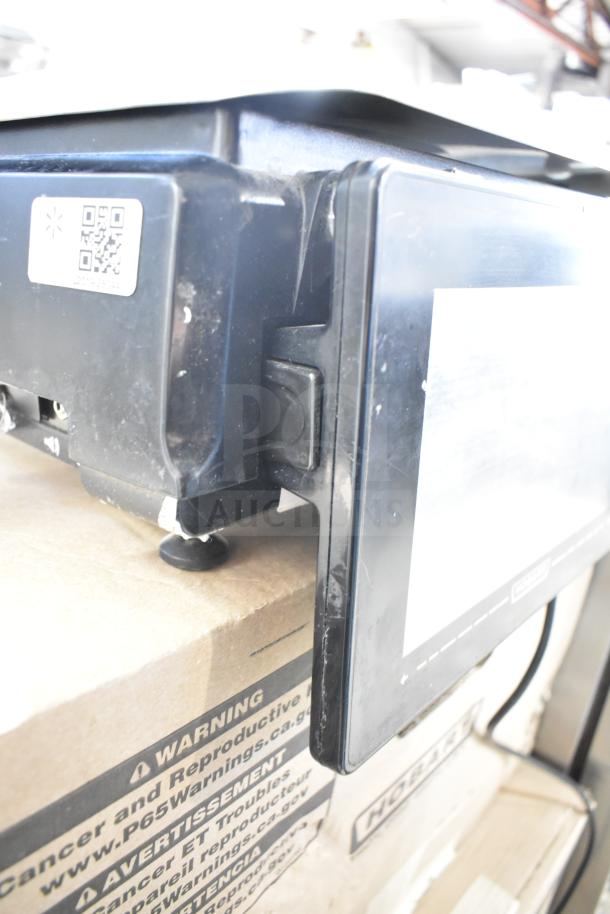 2016 Hobart HTi-7LH commercial food scale, tested and working, with warning labels visible; 120/208-240V, 1 phase.