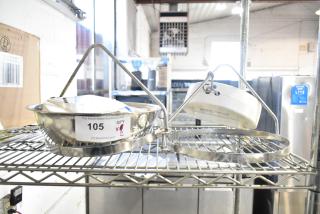 2 Detecto SCS30 produce scales in metal frames, good condition, auction tag indicating quantity of 2 for bid.