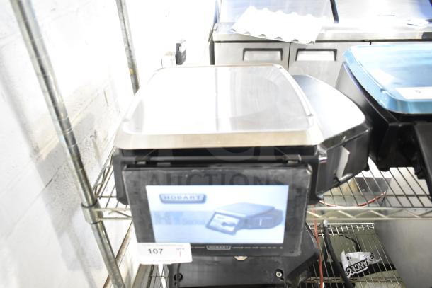 2018 Hobart HTi-LH26 commercial countertop food portioning scale, stainless steel, tested and working, 120/208-240 volts.