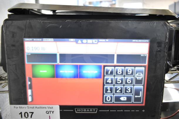 2018 Hobart HTi-LH26 commercial countertop food portioning scale, touchscreen display, tested and working.