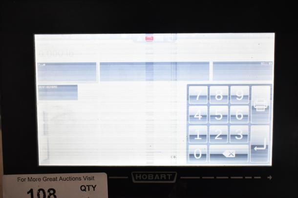 2025 Hobart HTi-7LH4W commercial food portioning scale, touchscreen interface, no power cord, tested working condition.