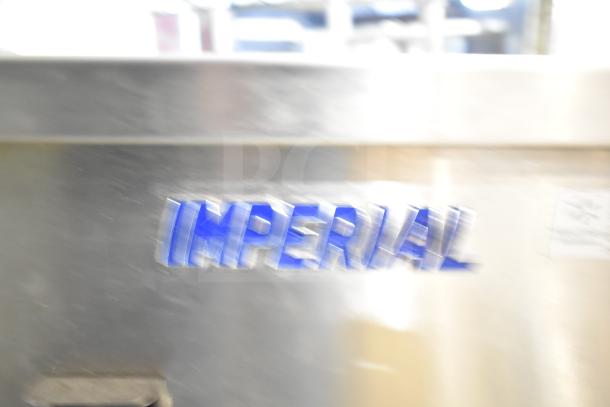 Imperial IRTC-32-E-2 commercial pasta cooker rethermalizer, stainless steel, 208 volts, shows logo and partial features.