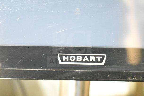 Hobart HTi-SSLSC commercial food portioning scale, black frame with logo, tested and working, operates on 120/208-240V.
