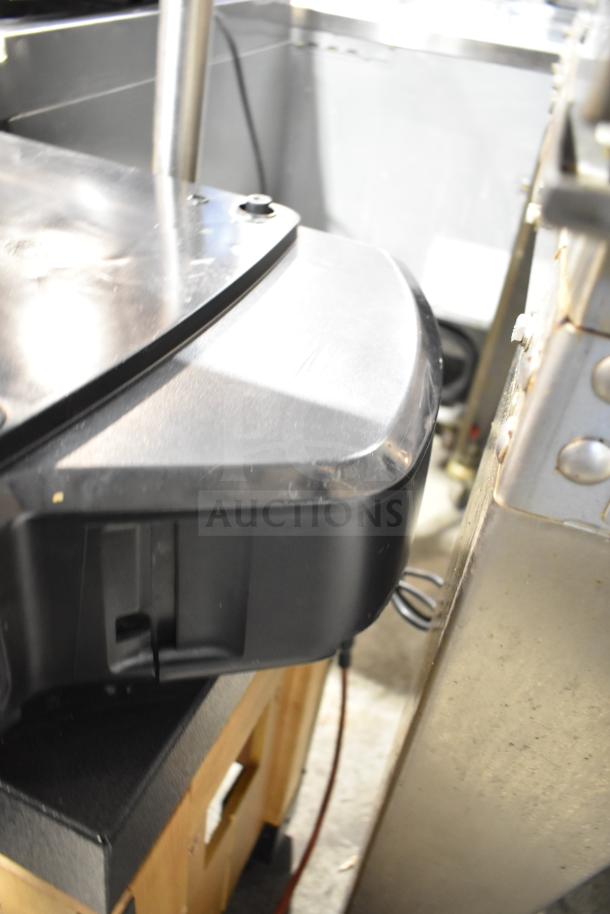 2023 Hobart HTi-SSLSC commercial food portioning scale on stand. Tested and working condition. 120/208-240 Volts, 1 Phase.