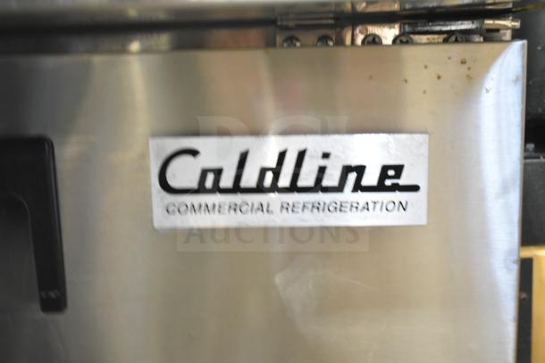 Coldline SMP-48 sandwich salad prep table, mega top, commercial use, visible label, 115V, 1 phase.