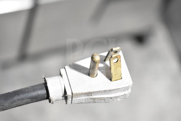 True GDM-45-LD Commercial 2 Door Cooler Merchandiser, 115 Volts, 1 Phase, True Refrigeration plug close-up.