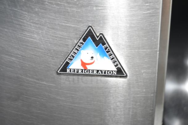 Everest Commercial 4 Drawer Cooler, stainless steel; 115V, 1 Phase, Everest Refrigeration logo visible.