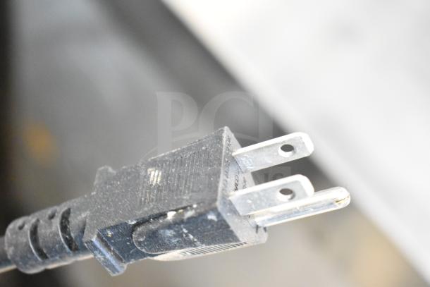 Close-up of a standard electrical plug for SOBP210ESNS Countertop Water Dispenser Base, 115 Volts, 1 Phase.