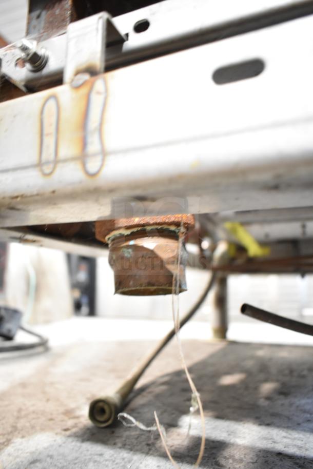 Cleveland 24EMK624 electric tilting 6-gallon steam jacketed kettle, visible rust and wear, 208V, 3 Phase.