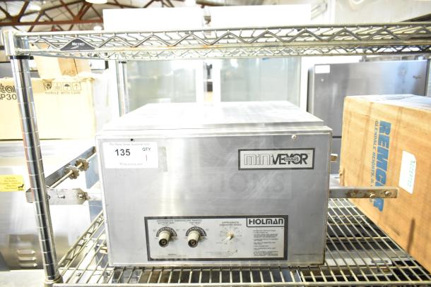 Holman 214HX Countertop Conveyor Oven, 208V, 1 Phase, stainless steel, temperature and speed controls, used condition.